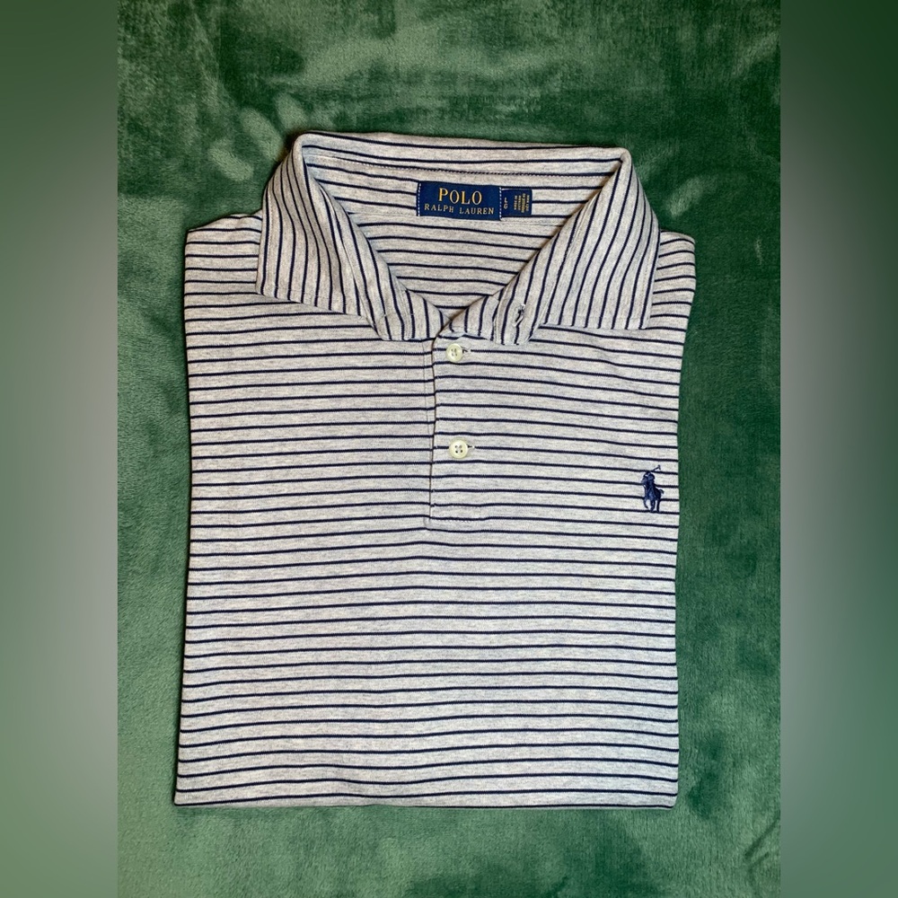 Polo by Ralph Lauren, Size L, soft cotton striped shirt (4037)